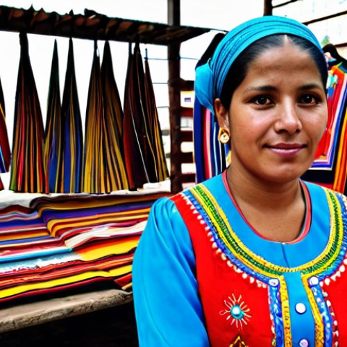 Home 20 **
"A professional Venezuelan woman in a modest, colorful traditional dress, selling handmade crafts at a vibrant marketplace in Caracas, fully clothed, appropriate attire, safe for work, perfect anatomy, natural proportions, professional photography, high quality, family-friendly."
**