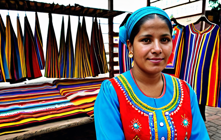 **
"A professional Venezuelan woman in a modest, colorful traditional dress, selling handmade crafts at a vibrant marketplace in Caracas, fully clothed, appropriate attire, safe for work, perfect anatomy, natural proportions, professional photography, high quality, family-friendly."
**